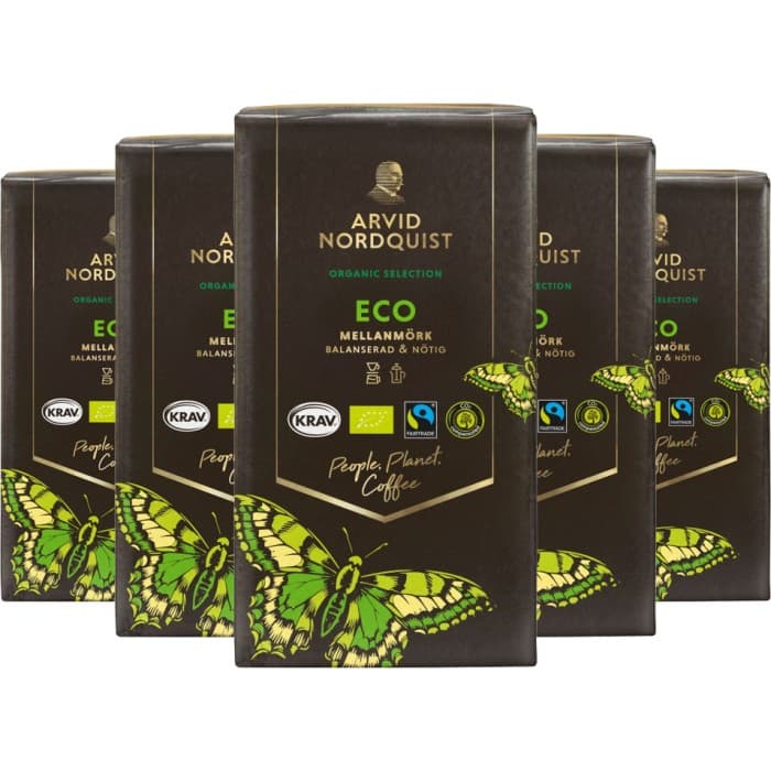 Arvid Nordquist ECO Mellanmörk Kaffe Brygg 12x450g