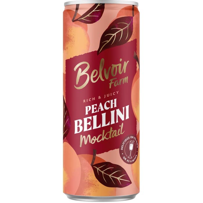 Belvoir Farm Burk Peach Bellini Mocktail 250ml från Belvoir Fruit Farms – köp hos Delitea