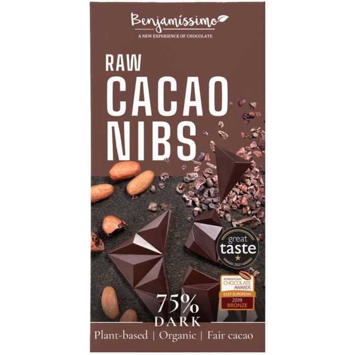 Benjamissimo Mörk 75% Nibs EKO 60g – från Benjamissimo – 56 kr – hos Delitea