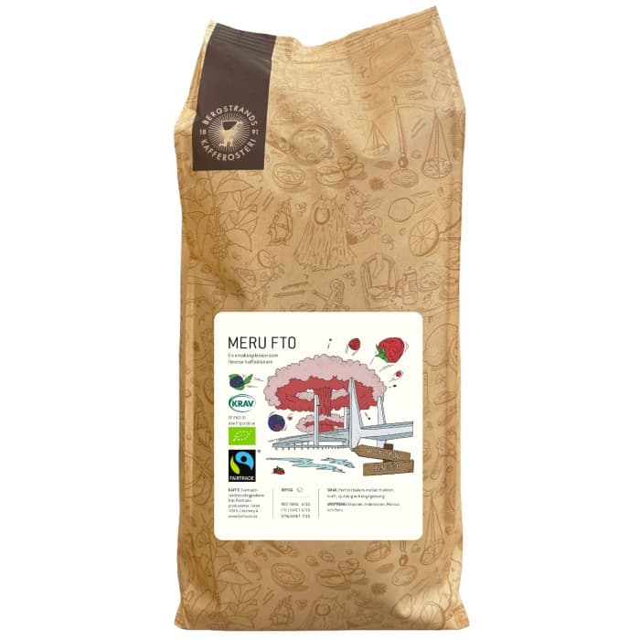 Bergstrands Kafferosteri Meru Kaffebönor FTO 1kg
