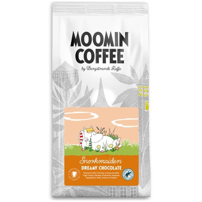 Bergstrands Moomin Coffee Snorkmaiden Dreamy Chocolate 250g – från Bergstrands Kafferosteri – 104 kr – hos Delitea