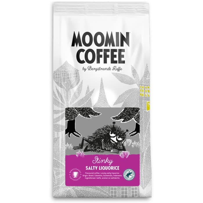 Bergstrands Moomin Coffee Stinky Salty Liqourice 250g – från Bergstrands Kafferosteri – 104 kr – hos Delitea
