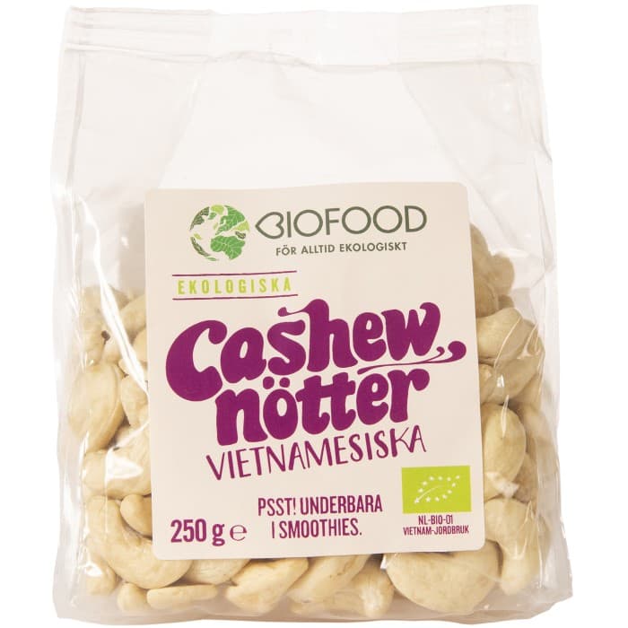 Biofood Cashewnötter 250g