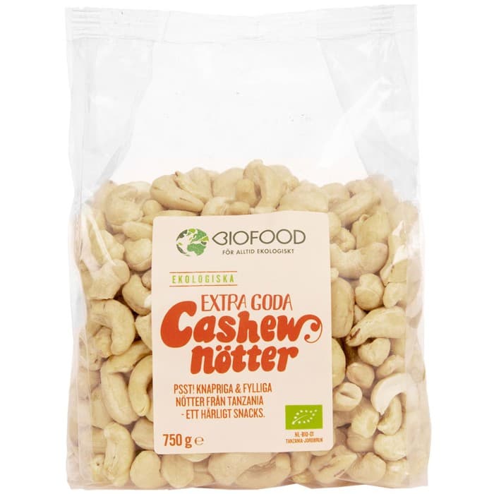 Biofood Ekologiska Cashewnötter Extra Goda 750g