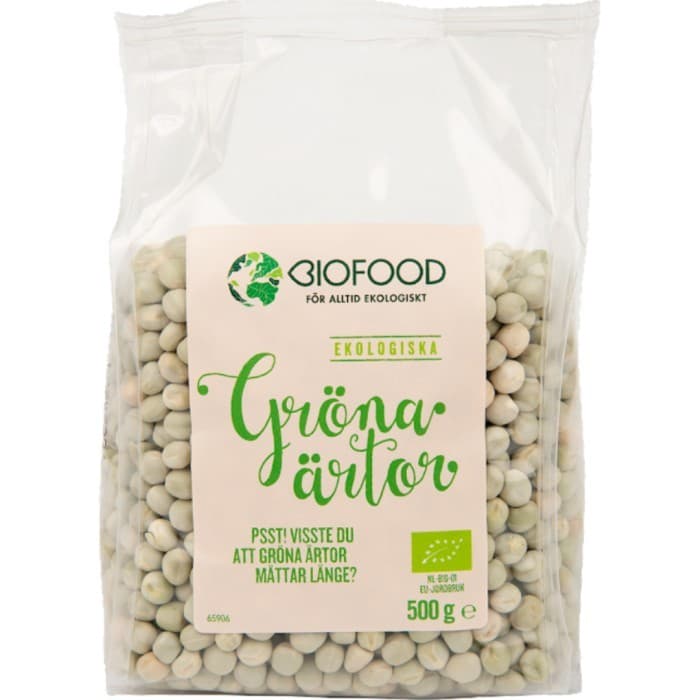 Biofood Gröna Ärtor 500g