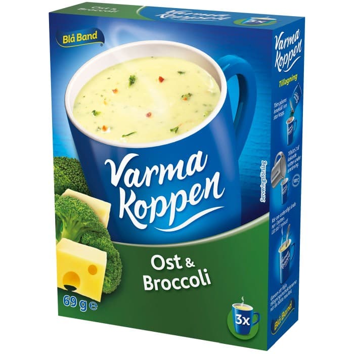 Blå Band Varma Koppen Ost & Broccolisoppa 3x2dl