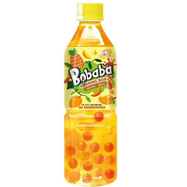 Bobaba Bubble Tea Drink Pineapple & Mango 500ml