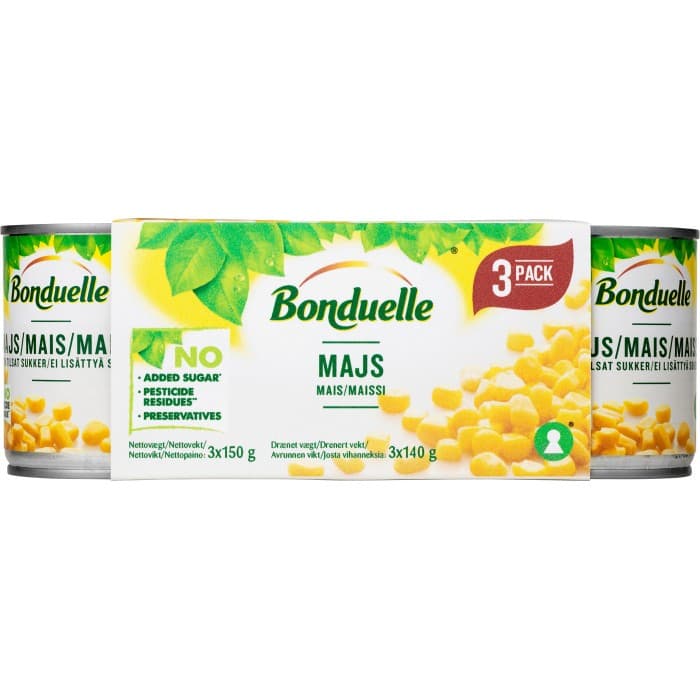 Bonduelle Majs 3-pack 450/420g
