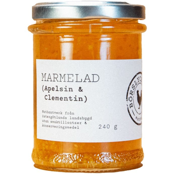 Börslycke Gård Apelsin & Clementin Marmelad 240g – från Börslycke Gård – 94 kr – hos Delitea