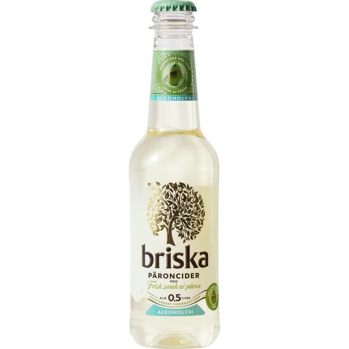 Briska Cider Alkoholfri 0,5% Päron PET 33cl