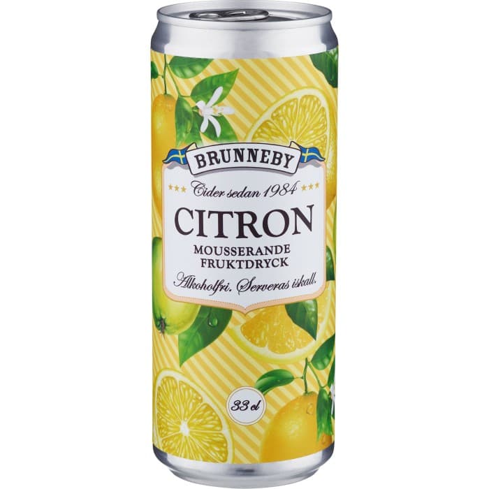 Brunneby Mousserande Citron 33cl – från Brunneby – 22 kr – hos Delitea