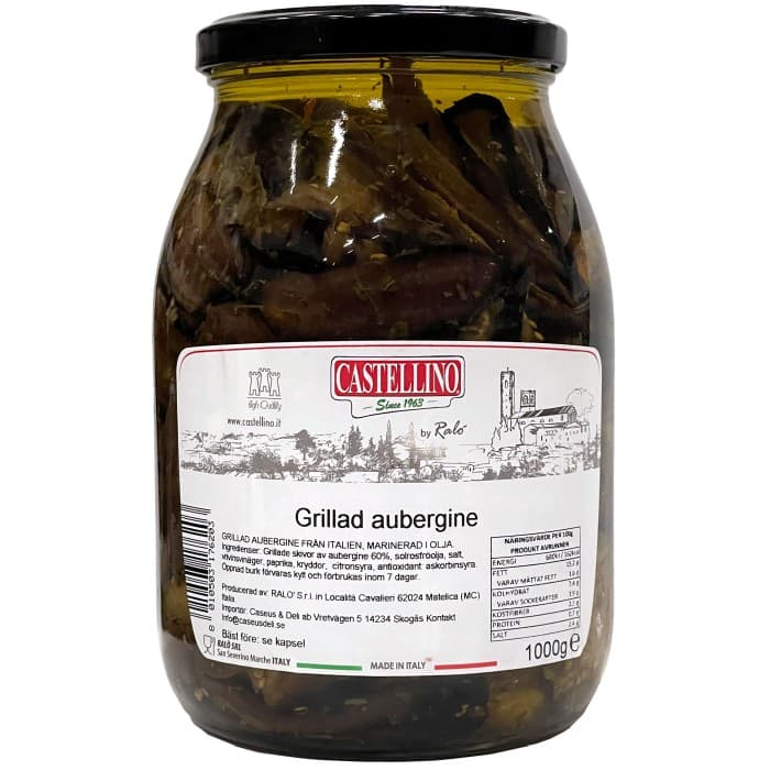 Castellino Grillad Aubergine i Olja 1kg – från Castellino – 150 kr – hos Delitea