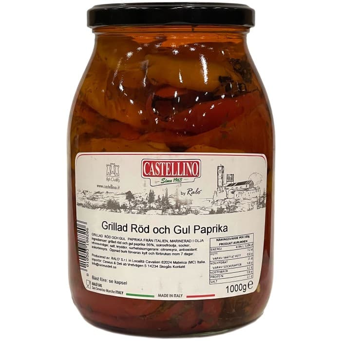 Castellino Grillad Röd & Gul Paprika 1kg