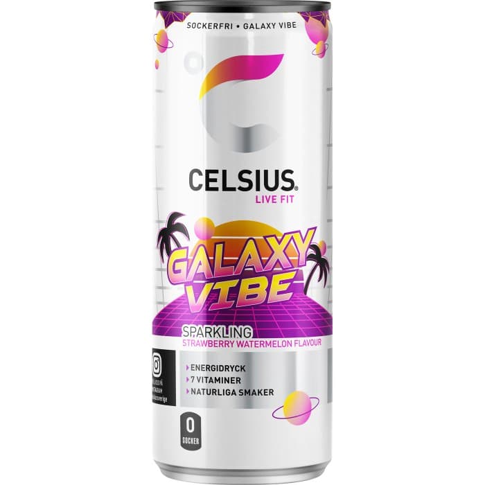 Celsius Galaxy Vibe Energidryck 35,5cl – från Celsius – 24 kr – hos Delitea
