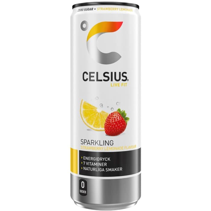 Celsius Strawberry Lemonade Energidryck 35,5cl – från Celsius – 24 kr – hos Delitea