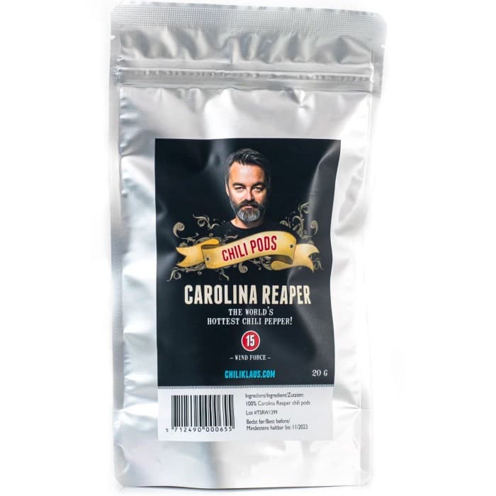 Chili Klaus Carolina Reaper Chili Pods 20g – från Chili Klaus – 75 kr – hos Delitea