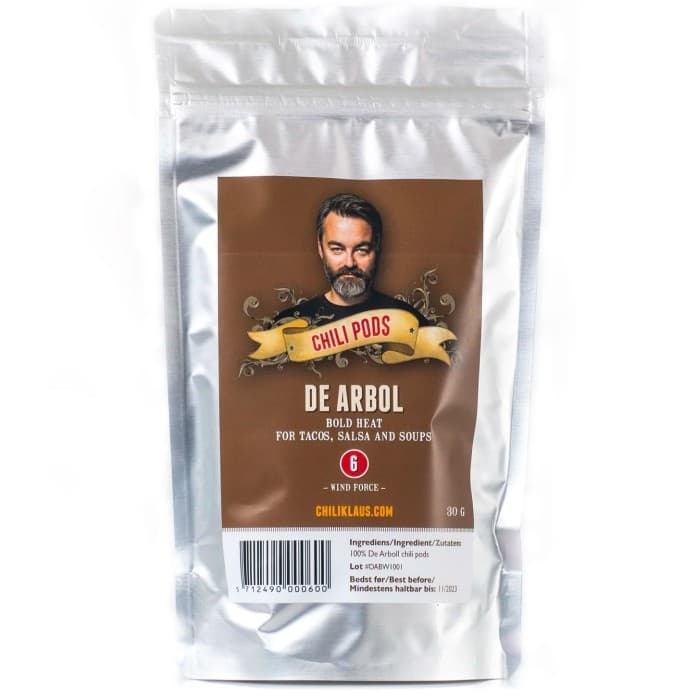 Chili Klaus De Arbol Chili Pods 30g