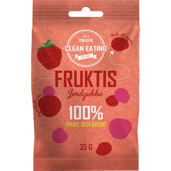 Clean Eating Fruktis Jordgubbe 35g