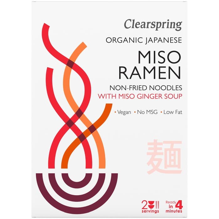 Clearspring Ramen Nudlar Miso Ingefära 2x105g