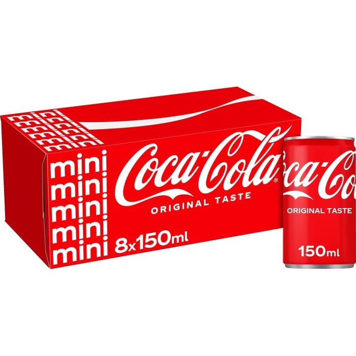 Coca-Cola Classic Mini Burk 8x15cl från Coca-Cola – köp hos Delitea