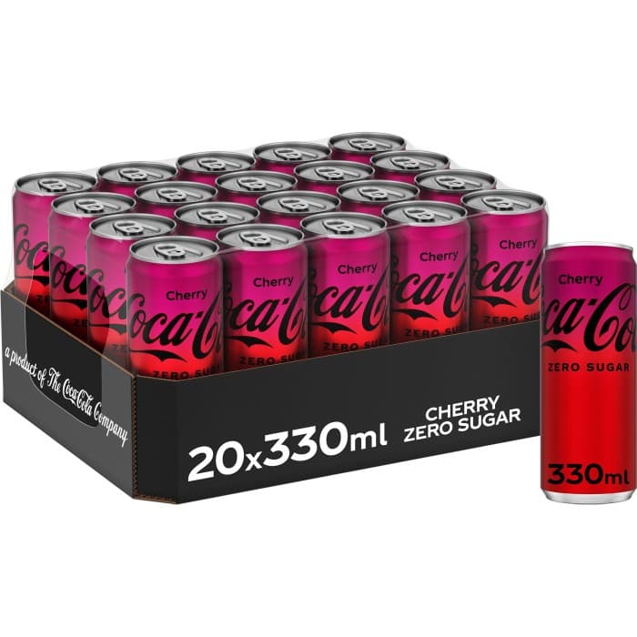 Coca-Cola Zero Cherry Läsk 20x33cl från Coca-Cola – köp hos Delitea