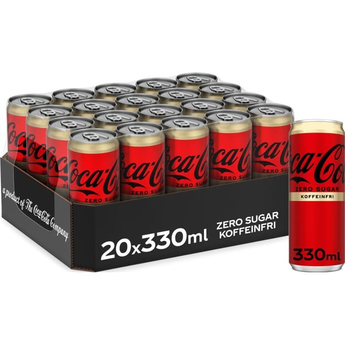 Coca-Cola Zero Koffeinfri 20x33cl från Coca-Cola – köp hos Delitea