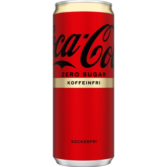 Coca-Cola Zero Koffeinfri 33cl – från Coca-Cola – 12 kr – hos Delitea