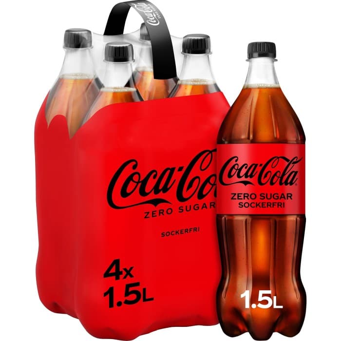 Coca-Cola Zero PET 4x1,5L från Coca-Cola – köp hos Delitea