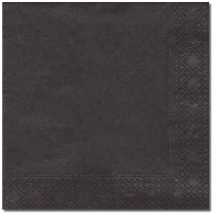 Cocktail Napkin Black 24x24cm 200st