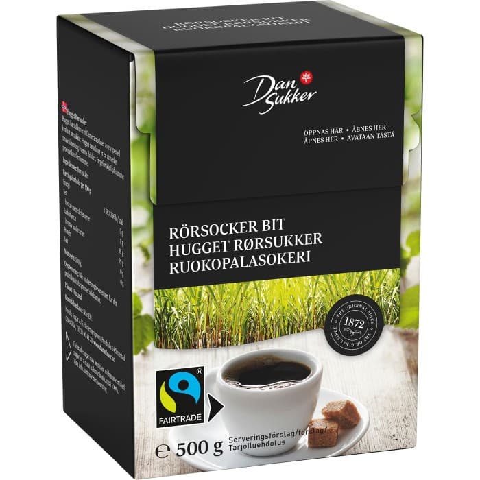 Dansukker Rörsocker Bit Fairtrade 500g