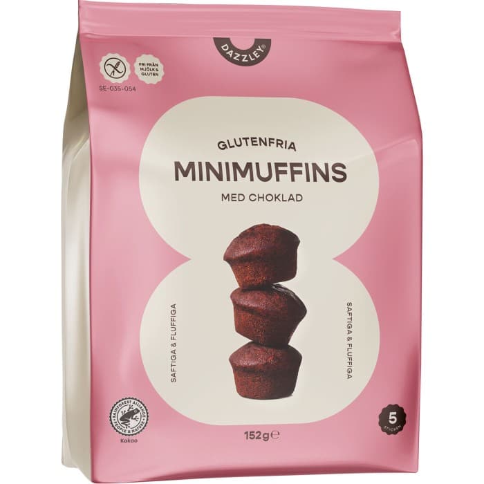 Dazzley Glutenfria Minimuffins Choklad 152g