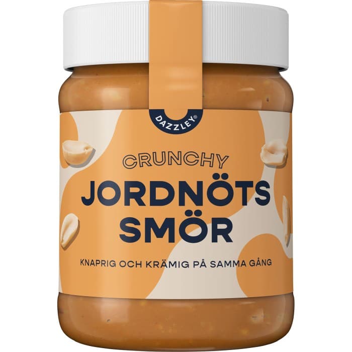 Dazzley Peanut Butter Crunchy Jordnötssmör 350g