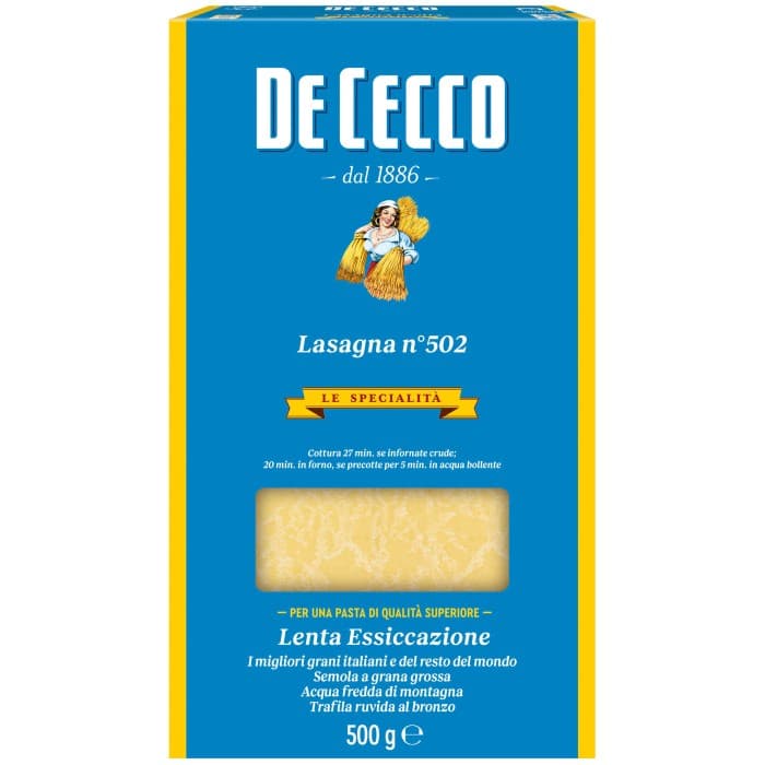 De Cecco Lasagne Durum Pasta 500g