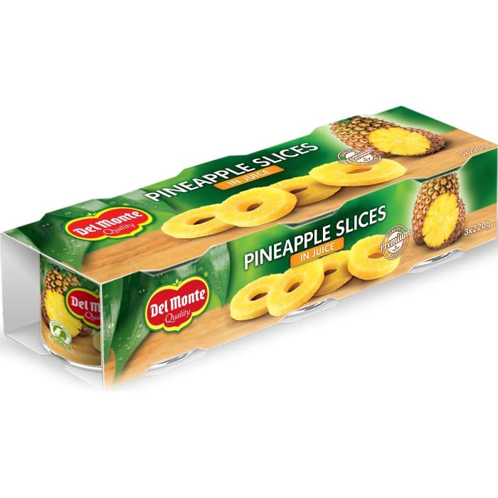 Del Monte Ananasskivor i Juice 3x220g från Del Monte – köp hos Delitea