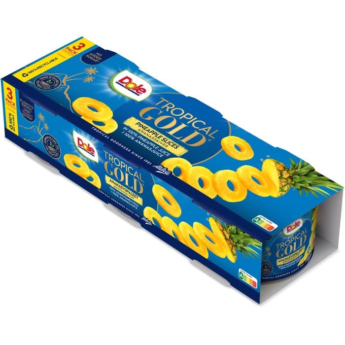 Dole Tropical Gold Ananasskivor 3x227g