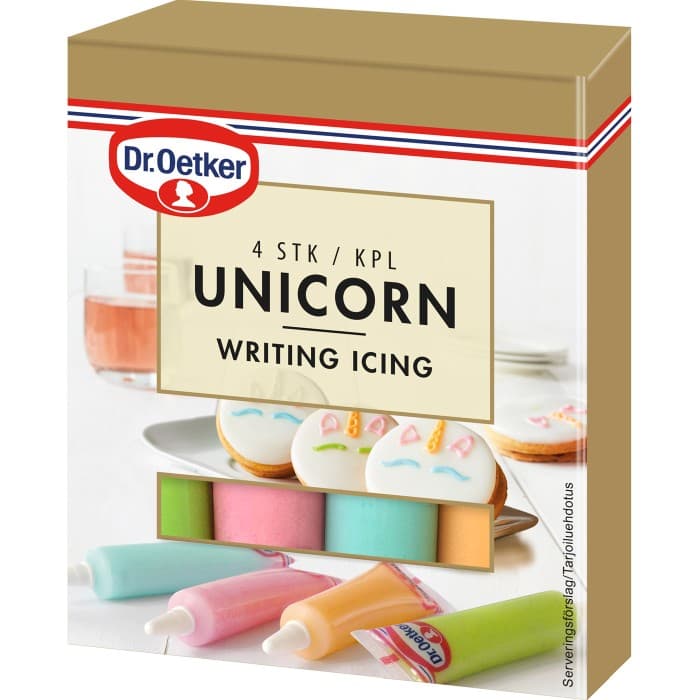 Dr. Oetker Unicorn Writing Icing 4st