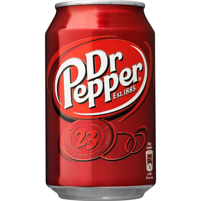 Dr Pepper Burk 33cl – från Dr Pepper – 12 kr – hos Delitea