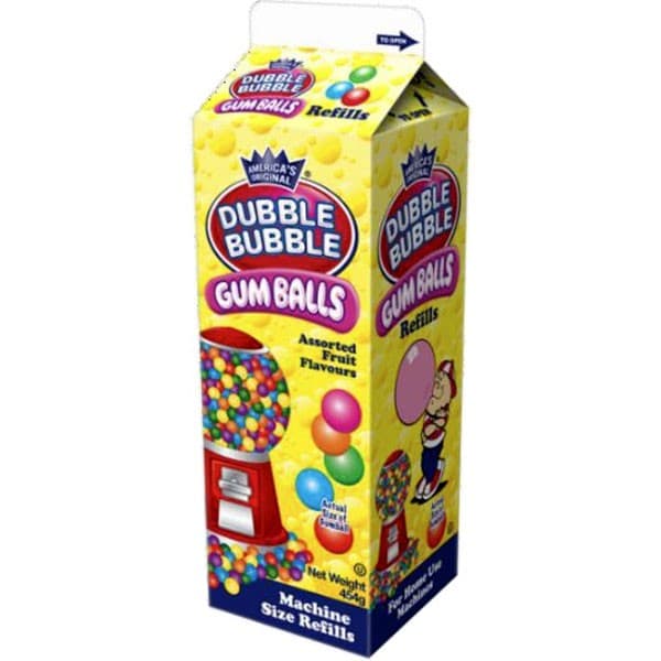 Dubble Bubble Gum Balls Refill Box 400g från Dubble Bubble – köp hos Delitea