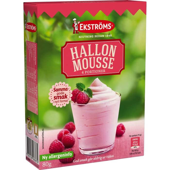 Ekströms Hallonmousse 80g