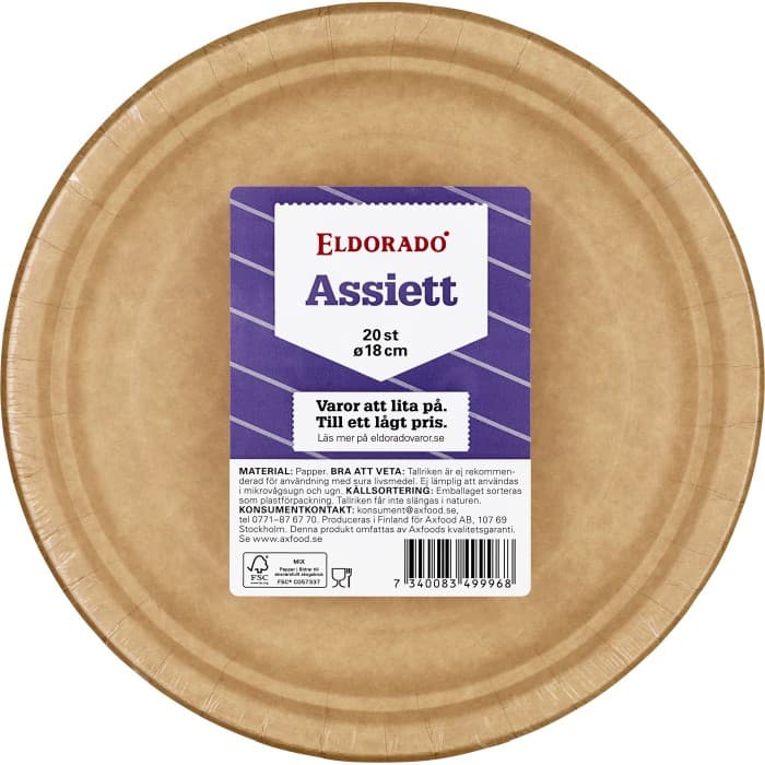 Eldorado Assiett Brun 18cm 20-pack