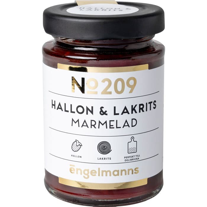 Engelmanns Hallon & Lakritsmarmelad 120g – från Engelmanns – 52 kr – hos Delitea
