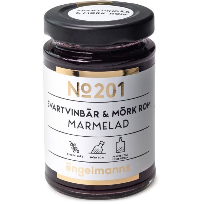 Engelmanns Svartvinbär & Mörk Rom Marmelad 120g
