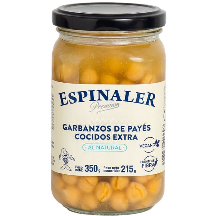 Espinaler Garbanzos de Payés Kikärtor Extra Fina i Vatten 350g