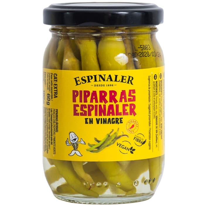 Espinaler Piparras Grön Chili Paprikor 180g