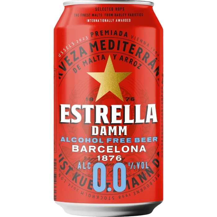 Estrella Damm 0,0% 33cl – från Estrella Damm – 14 kr – hos Delitea