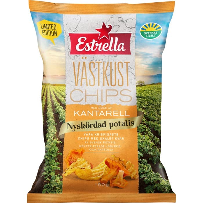 Estrella Kantarell Västkust Chips Ltd 160g