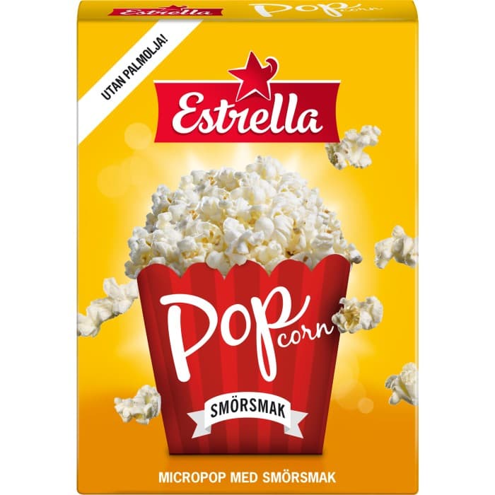 Estrella Micropopcorn Smör 3x80g