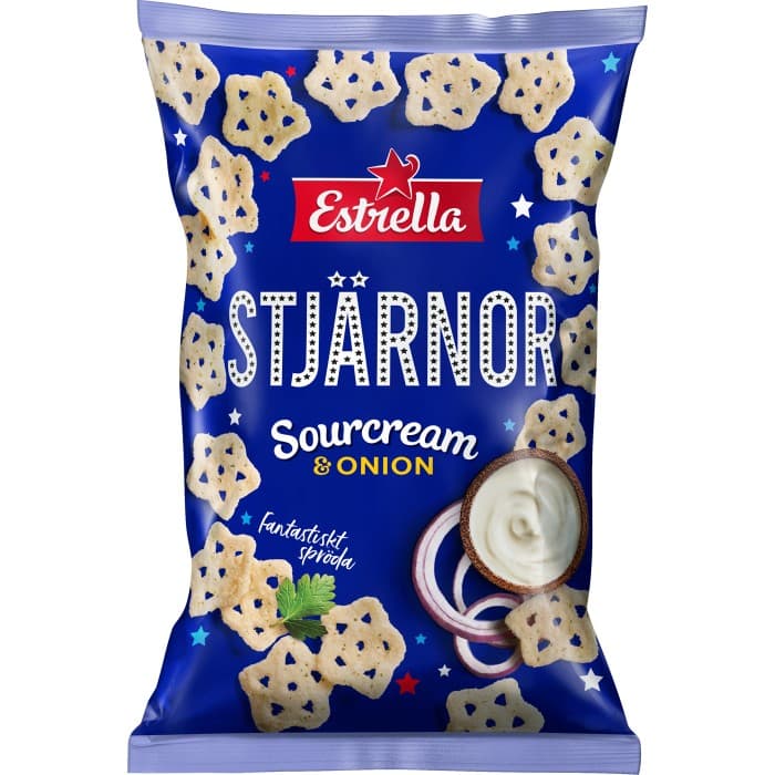 Estrella Stjärnor Sourcream & Onion 85g