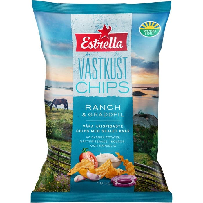 Estrella Västkustchips Ranch 180g