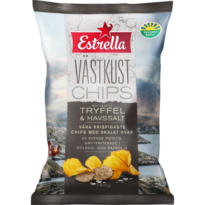 Estrella Västkustchips Tryffel & Havssalt 160g